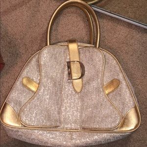 Gold Christian Dior Purse